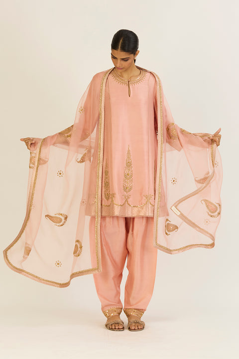 Aditi Dupatta-Salmon Pink