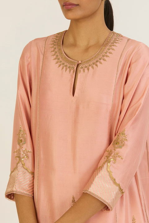 Mehar Kurta and Pant-Salmon Pink