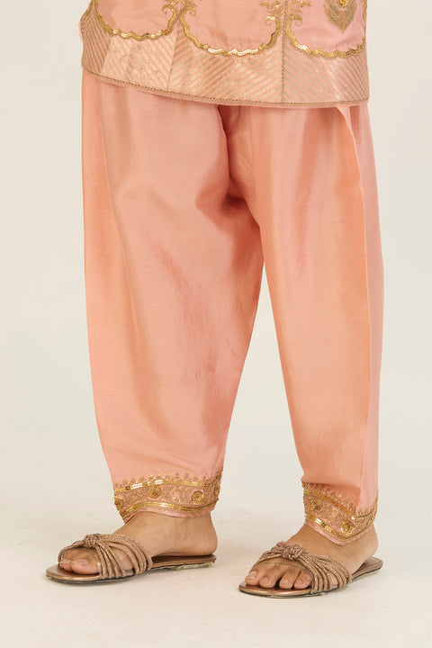 Mehar Kurta and Pant-Salmon Pink