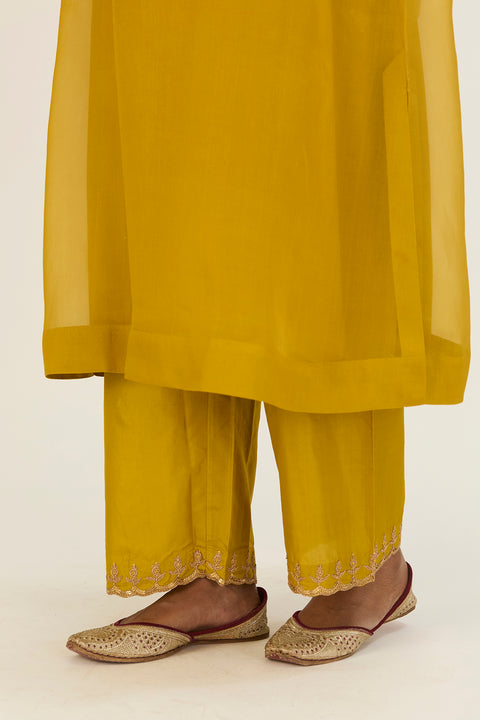 Rysa Kurta and Pant-Lime Green