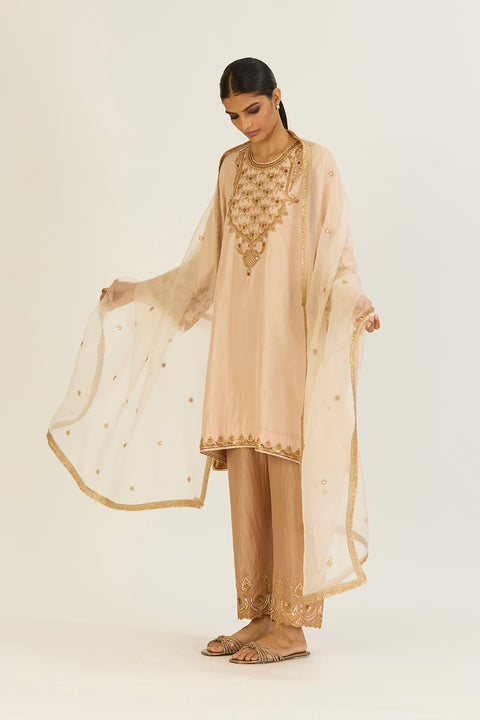 Alta Kurta and Pant-Champagne
