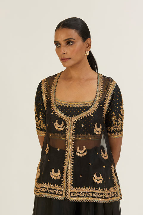 Afreen Sharara Set-Black