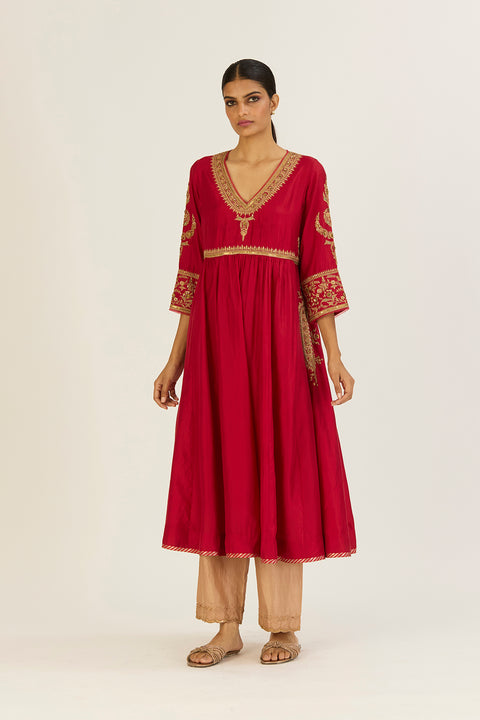 Rhea Kurta and Pant-Red