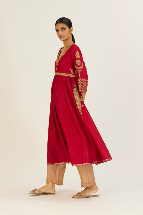 Rhea Kurta and Pant-Red