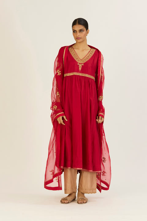 Rhea Kurta and Pant-Red