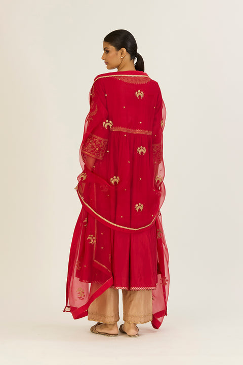 Ajanta Dupatta-Red