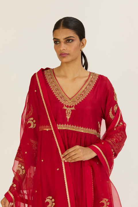 Ajanta Dupatta-Red