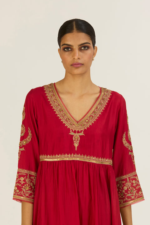 Rhea Kurta and Pant-Red