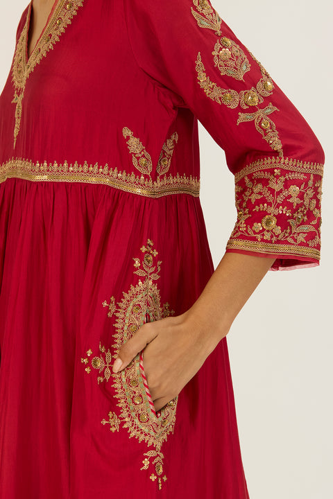 Rhea Kurta and Pant-Red