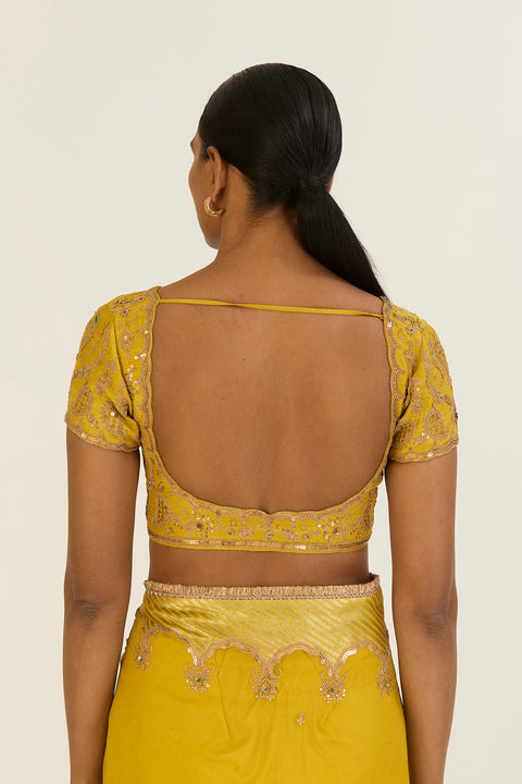 Leela Blouse-Lime Green