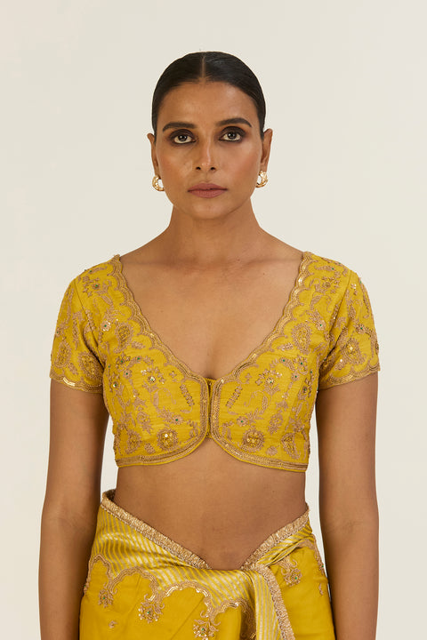 Leela Blouse-Lime Green