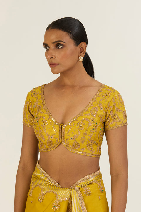 Leela Blouse-Lime Green