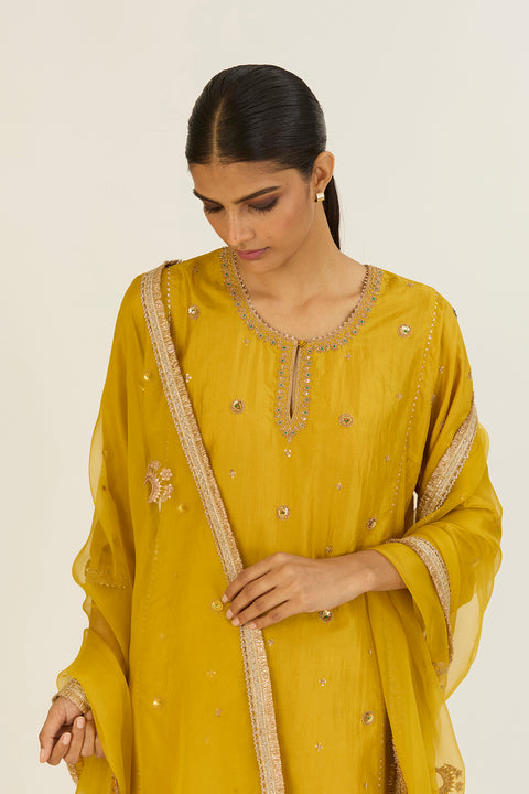 Advika Dupatta-Lime Green