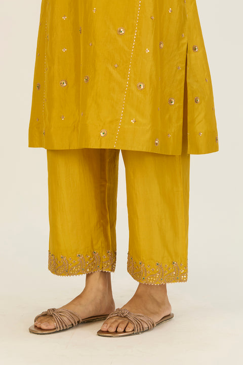 Hina Kurta and Pant-Lime Green