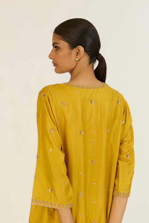 Hina Kurta and Pant-Lime Green