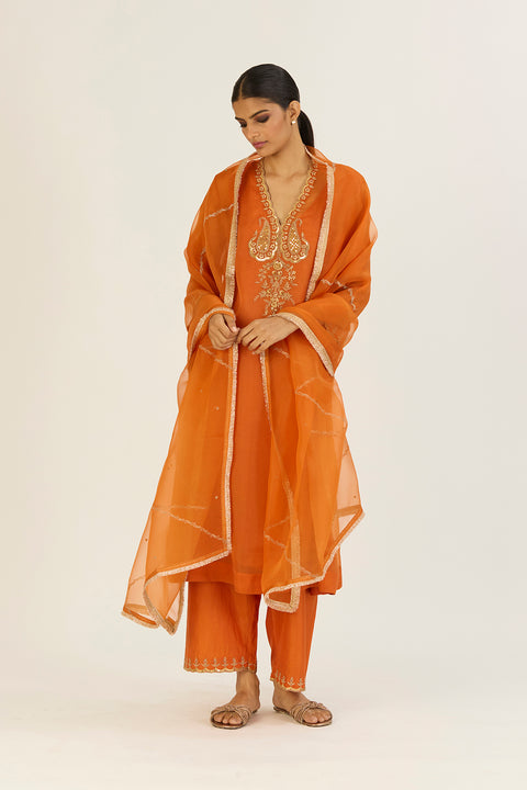 Mayar Dupatta-Orange