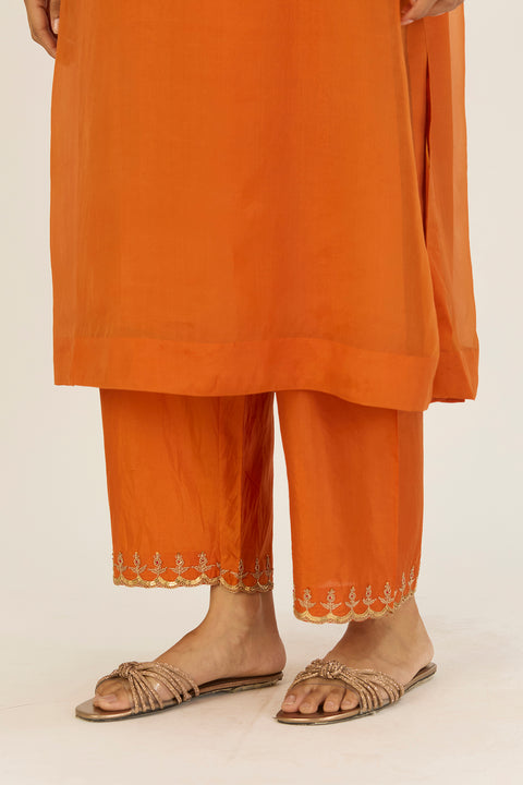 Rysa Kurta and Pant-Orange