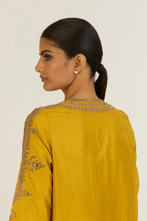 Nandita Kurta and Pant-Lime Green