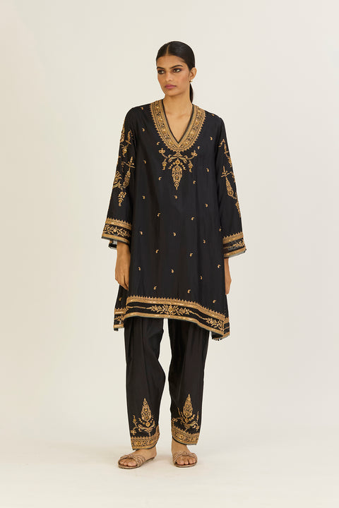 Sehmat Kurta and Pant-Black