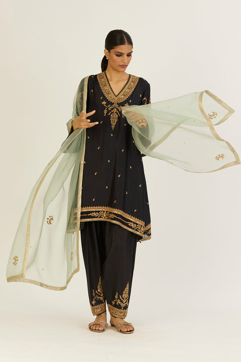 Sehmat Kurta and Pant-Black