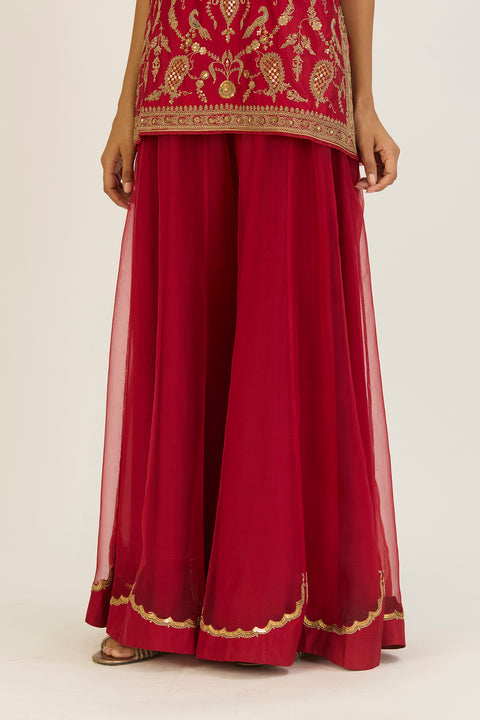Anvi Kurta and Sharara-Red