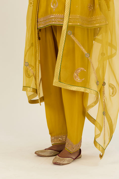 Ahaya Kurta and Pant-Lime Green