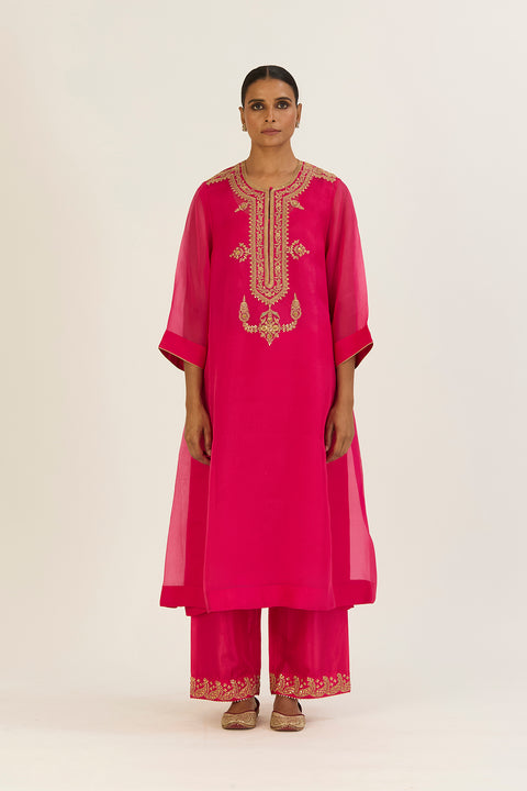 Nandita Kurta and Pant-Fuschia