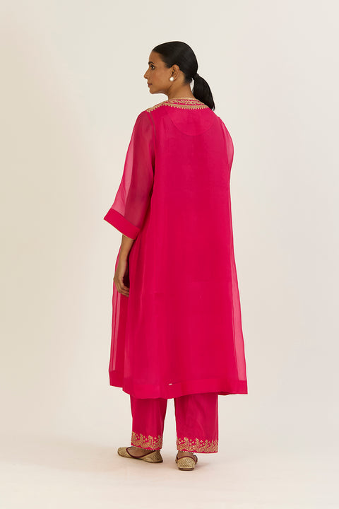 Nandita Kurta and Pant-Fuschia