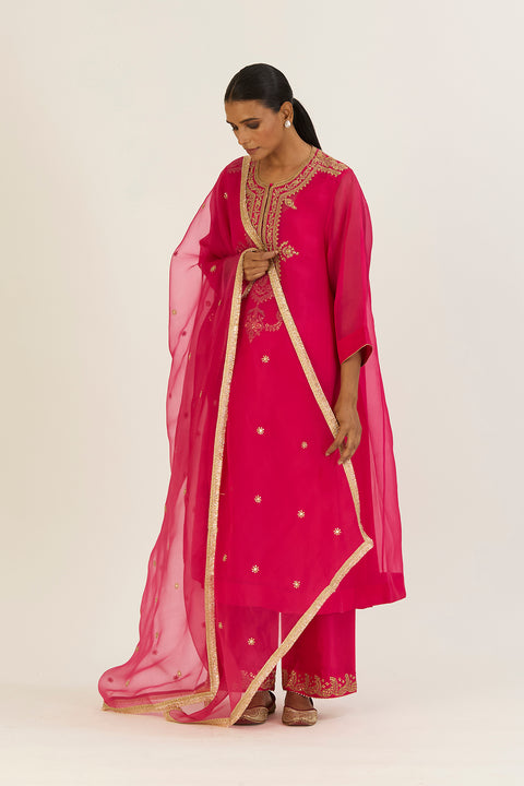 Nandita Kurta and Pant-Fuschia