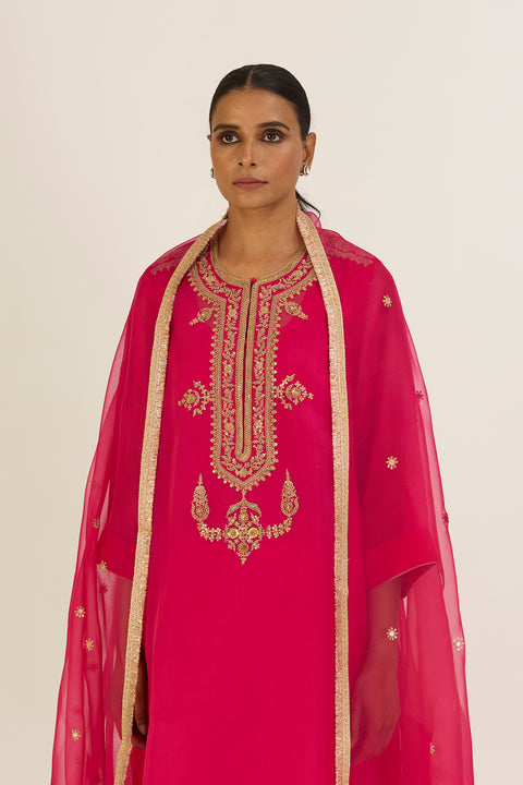 Nandita Kurta and Pant-Fuschia