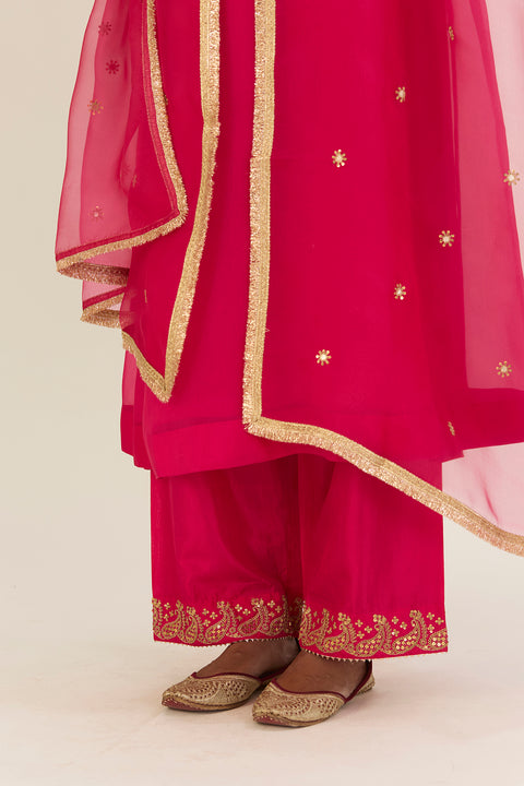 Nandita Kurta and Pant-Fuschia