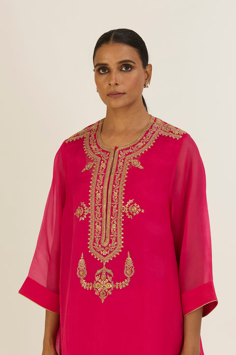 Nandita Kurta and Pant-Fuschia