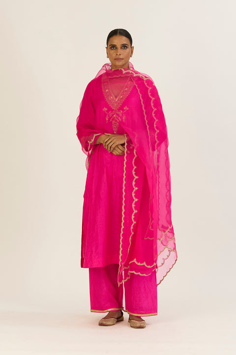Kaveri Dupatta-Bright Pink