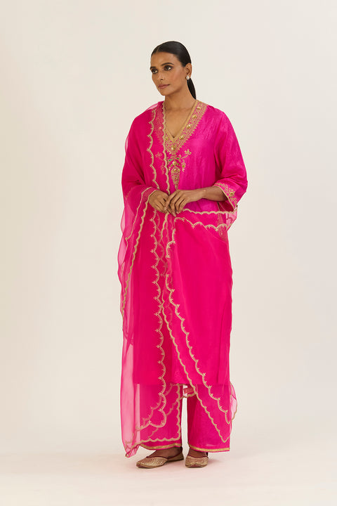 Navya Kurta and Pant-Bright Pink