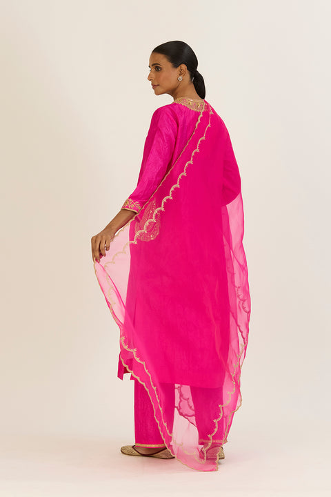 Kaveri Dupatta-Bright Pink