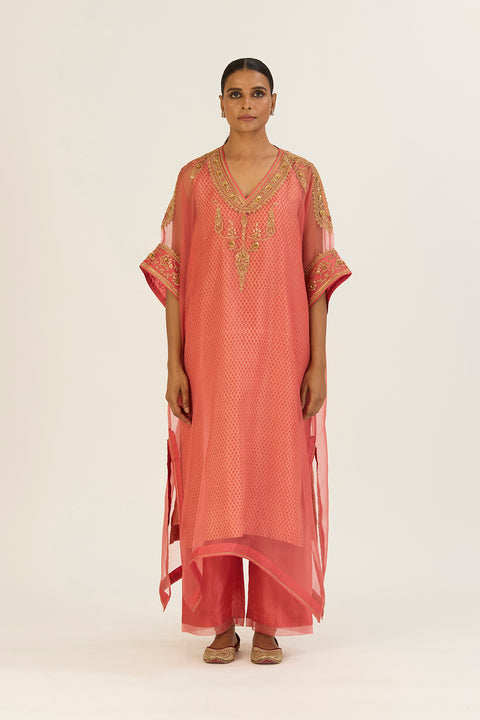 Ayra Kaftan and Pant-Peach