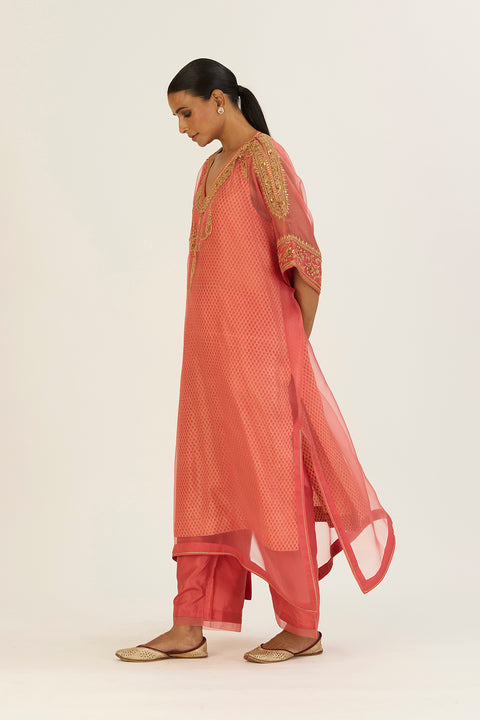Ayra Kaftan and Pant-Peach