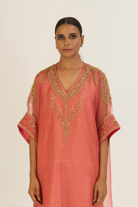Ayra Kaftan and Pant-Peach