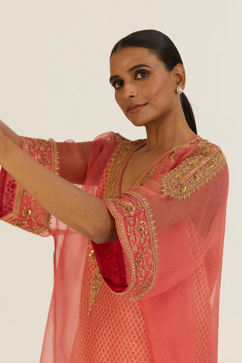 Ayra Kaftan and Pant-Peach