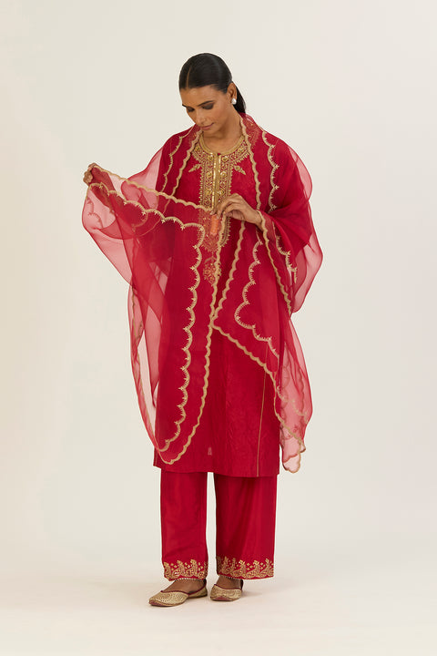 Kaveri Dupatta-Red