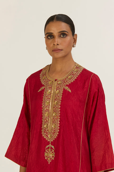 Nandita Kurta and Pant-Red