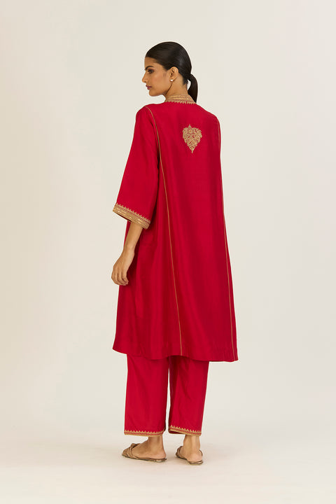 Rekha Kurta and Pant-Red