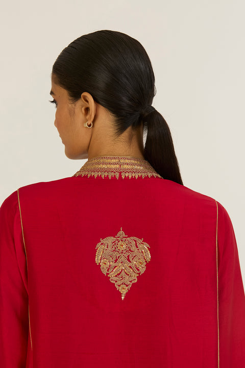Rekha Kurta and Pant-Red