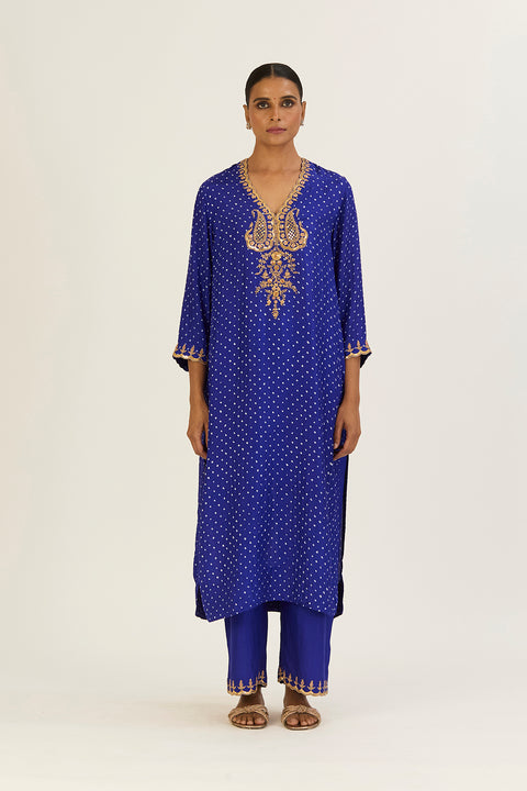 Rysa Kurta and Pant-Royal Blue