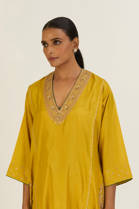Krati Kurta and Pant-Lime Green