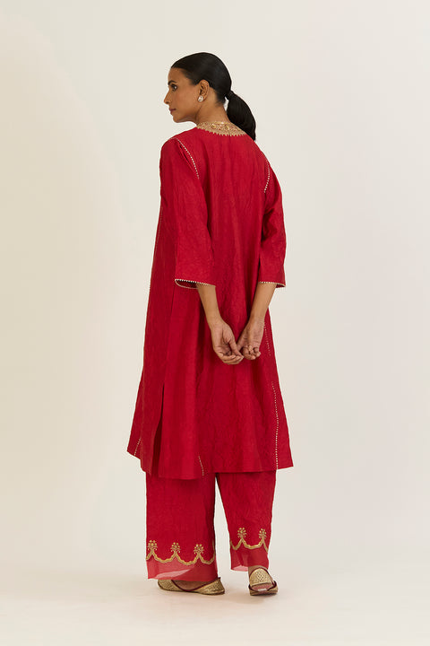 Navya Kurta and Pant-Red