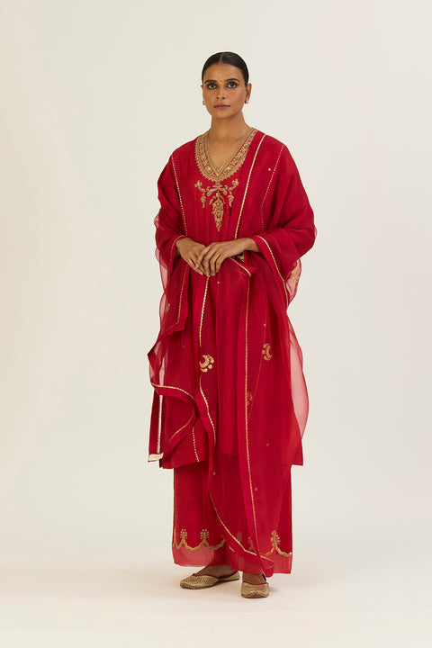 Navya Kurta and Pant-Red