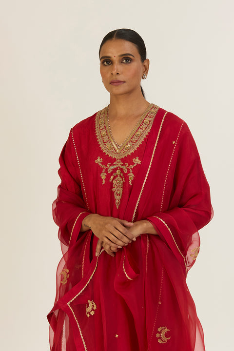 Navya Kurta and Pant-Red