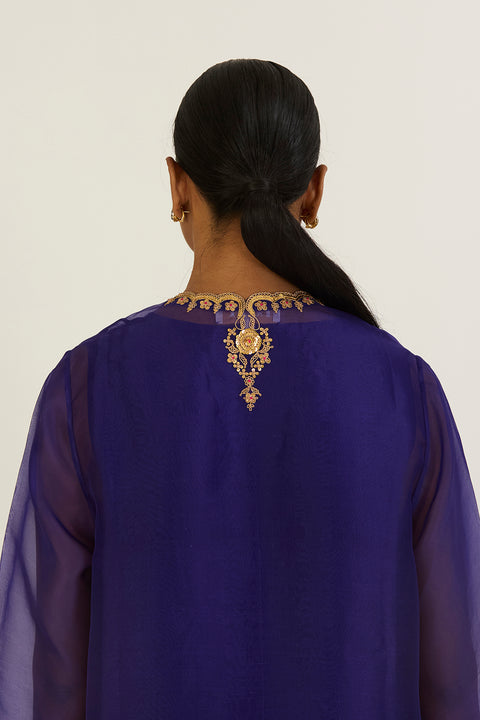 Rysa Kurta and Pant-Royal Blue