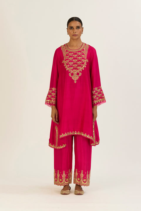 Alta Kurta and Pant-Fuschia